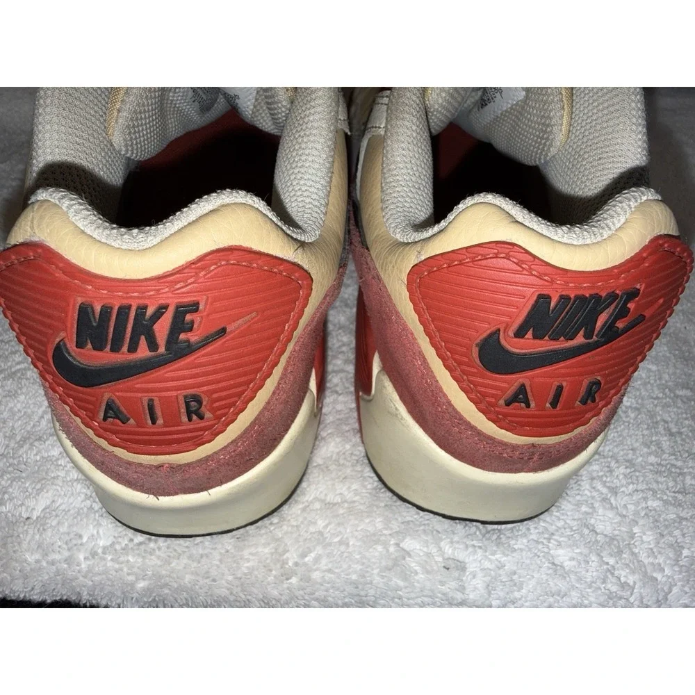 Nike Air Max 90 Leather Size 6Y CD6864-200‎ Sesame Red Clay